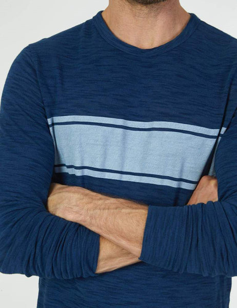 Faherty | Long Sleeve Surf Stripe Crew