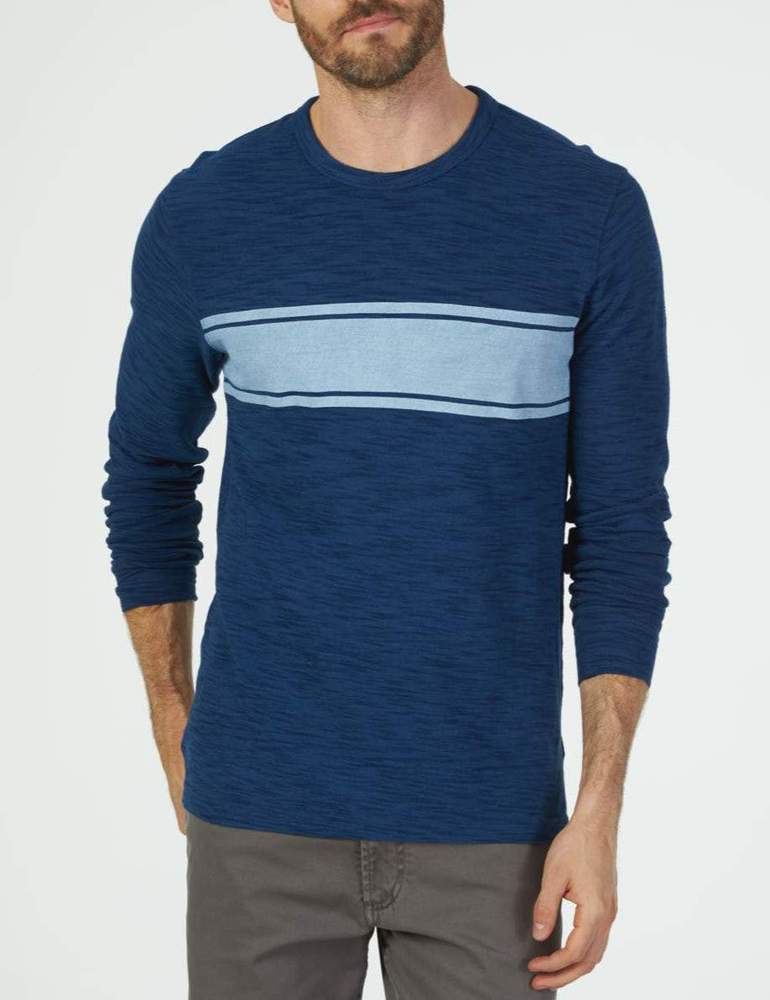Faherty | Long Sleeve Surf Stripe Crew