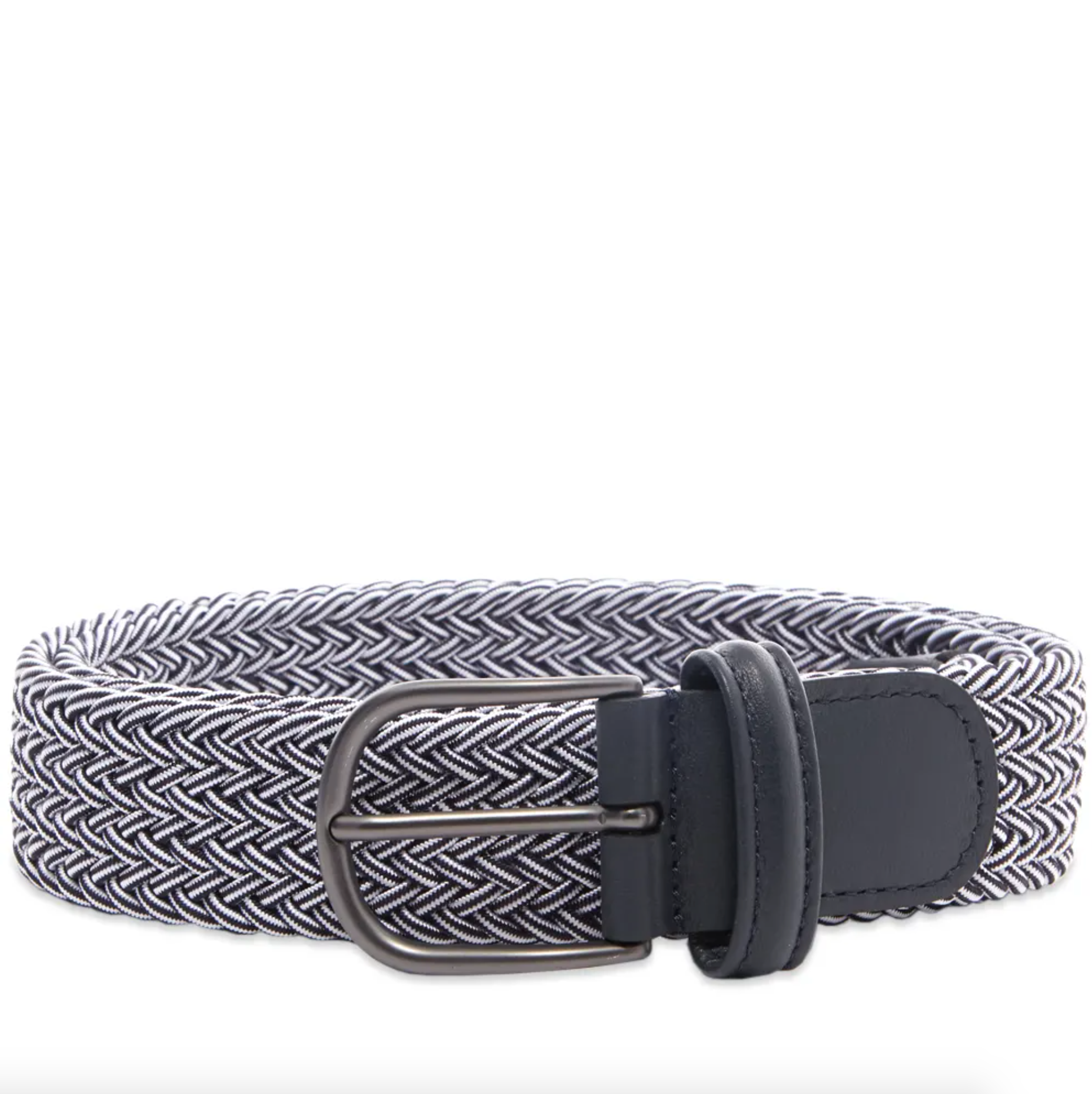 Andersons | Navy & White Woven Textile Belt